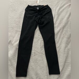 victoria's Secret pink high waisted full length ruched V leggings size large